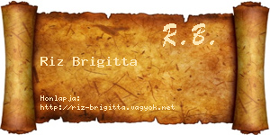 Riz Brigitta névjegykártya